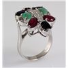 Image 1 : Butterfly 6.73g Sterling Silver Multi Precious Ring 4.6