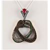 Image 1 : Natural Stone Vintage Victorian Design Pendant