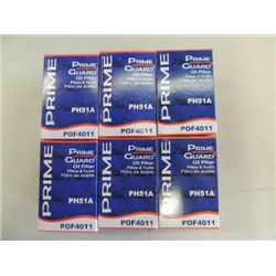 LOT 6 PRIME GUARD OIL FILTERS PART# POF4011