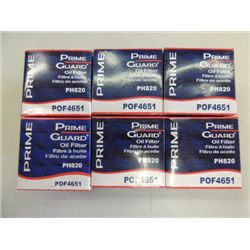 LOT 6 PRIME GUARD OIL FILTERS PART# POF4651