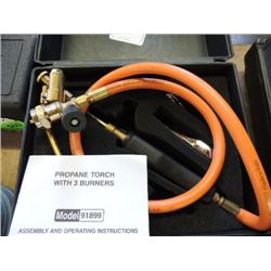 CHICAGO WELDING #91889 PROPANE TORCH & 3 BURNERS