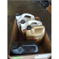 LOT AUTOMOTIVE FLUIDS 3 MOTOR OIL & 1 ANTI-FREEZE