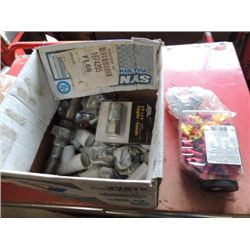 BOX LOT OF ELECTRICAL  SUPPLY WIRE CONNECTORS