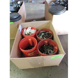LOT 4 - 1 GALLON JUGS BOLTS, WASHERS, SPRINGS &