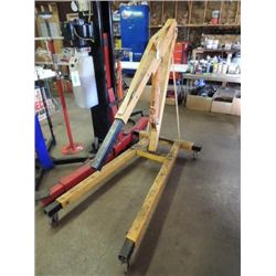 8 TON RAM JACK ENGINE HOIST ON ROLLERS 2 TON LIFT