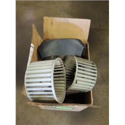 BOX LOT USED AUTOMOTIVE HEATER FANS & MORE