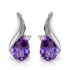 Image 1 : 14K WG DIAMOND & 3.10ct AMETHYST STUD EARRING