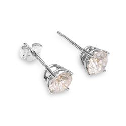 14K WHITE GOLD 0.40ct H-I,SI-2 DIAMOND STUD EARRING