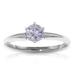 0.35 CT. H-I, SI-2 Genuine Diamond Ring in 14k White Go
