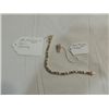 Image 1 : LOT 2 STERLING GOLD PENDANT & BRACELET & CZ STONES