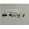 Image 1 : LOT 5 STERLING SILVER RINGS, GARNET, WEDGEWOOD,