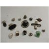 Image 1 : LOT 15 STERLING SILVER JEWELRY, BLACK ONYX, TIGER