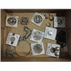 Image 1 : LOT 17 VINTAGE STERLING SILVER JEWELRY: PINS,