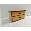 Image 1 : VINTAGE BIRCH WOOD TWO DRAWER DOLL DRESSER