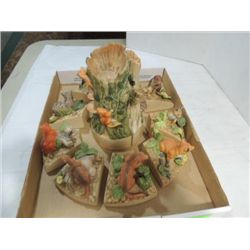 12 PC CHINA SET WOODLAND LIFE BY DANBURY MINT