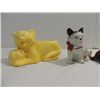 Image 2 : LOT 4 VINTAGE CERAMIC (2) CATS & 2 DOGS