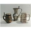 Image 1 : LOT 3 VINTAGE BEER STEINS: ORIGINAL KING, PEWTER