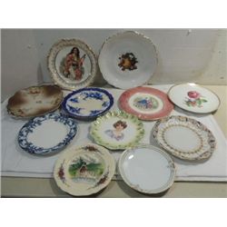 LOT 11 ANTIQUE BAVARIAN, ENGLISH CHINA PLATES:
