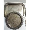Image 2 : LOT 5 VINTAGE SILVER PLATED SERVING TRAY, BOWL,