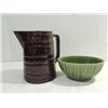 Image 1 : LOT 2 VINTAGE MARCREST STONEWARE PITCHER & HAEGER