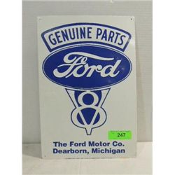 11X16 METAL SINGLE SIDED FORD GENUINE PARTS SIGN