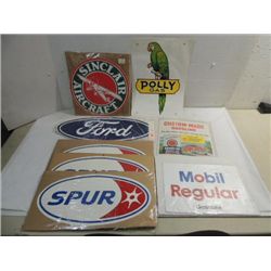 LOT 8 PETROLIANA LARGE ADVERTISE STICKERS: SPUR,