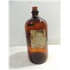 Image 1 : VINTAGE I GALLON BROWN GLASS CHEMICAL BOTTLE