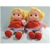 Image 1 : LOT 2 HUGGY KID PLUSH DOLLS WITH VINYL HEADS
