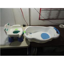 LOT 2 2003 SUMMER INFANT BATHING TUB & POTTY CHAIR