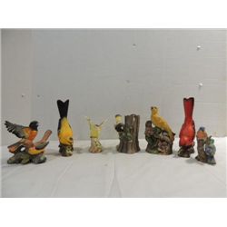 LOT 7 VINTAGE CERAMIC BIRD FIGURINES: CARDINAL,