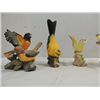 Image 2 : LOT 7 VINTAGE CERAMIC BIRD FIGURINES: CARDINAL,
