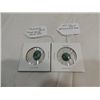 Image 1 : LOT 2 MALACHITE STONE OVAL 18X13MM & ROUND 14.2MM