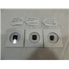 Image 1 : LOT 3 BLACK ONYX POLISHED STONES.  SIZES: