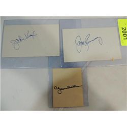 LOT 3 BASEBALL PLAYER AUTOGRAPHS: RAMSEY, KRUK &