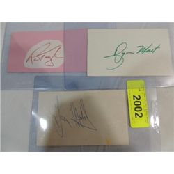 LOT 3 BASEBALL PLAYER AUTOGRAPHS: TAYLOR, MORET &