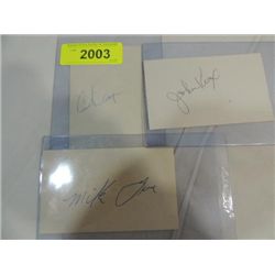 LOT 3 BASEBALL PLAYER AUTOGRAPHS: COOPER, IVIE,