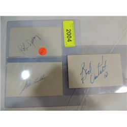 LOT 3 BASEBALL PLAYER AUTOGRAPHS: LUEBBER, SPRING,