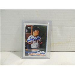 1989 TOPPS #193 AUTOGRAPH BASEBALL CARD SPARKY