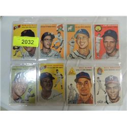 LOT 8 1954 BASEBALL PLAYER CARDS: 109, 111, 84,