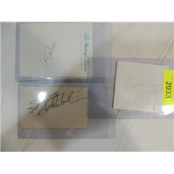 LOT 3 BASEBALL PLAYER AUTOGRAPH: PRUITT, JONES &