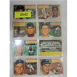 LOT 8 1956 TOPPS BASEBALL PLAYER CARDS: 308, 138,