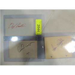 LOT 3 BASEBALL PLAYER AUTOGRAPHS: SCOTT, COOPER &