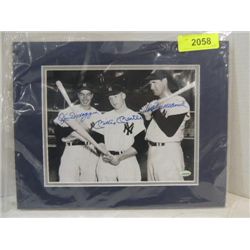 14X11 MATTED BASEBALL PHOTO AUTOGRAPH: MANTLE,