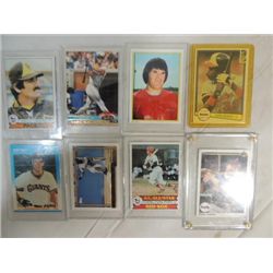 LOT 8 VARIOUS MAKERS BASEBALL PLAYER CARDS, ROSE,