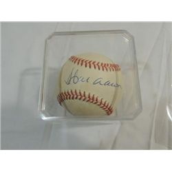 RAWLINGS BASEBALL AUTOGRAPH HANK AARON COA