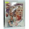 Image 1 : 16X20 ILLUSTRATION BASKETBAL AUTOGRAPH LARRY BIRD