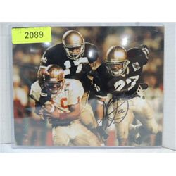 10X8 FOOTBALL PHOTO AUTOGRAPH SHAWN WOODEN COA