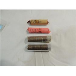 LOT 4 DATE WHEAT PENNY ROLLS: 1918, 36S, 39, 49S