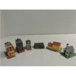 LOT 6 ASEMBLED N GAUGE PLASTIC MODEL HOMES &