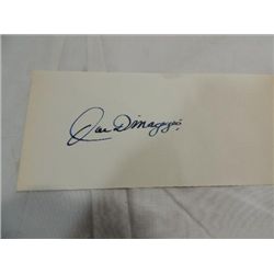 JOE DIMAGGIO CUT SIGNATURE AUTOGRAPH NO COA